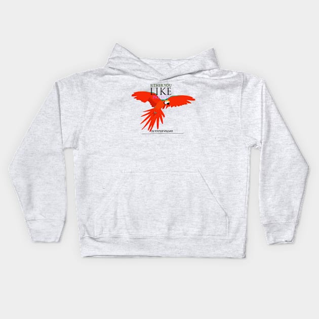 Parrot Kids Hoodie by momomoma